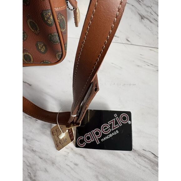 Vintage 80s Capezio Crossbody Bag – Brown Coated Canvas - Retro Mall Icon Energy - Picture 16 of 16